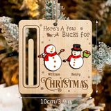 Money Storage Christmas Tree Hanging Ornament Clear Piggy Bank Christmas Decoration 2026 Cash Slot Hanging Pendant Navidad Decor