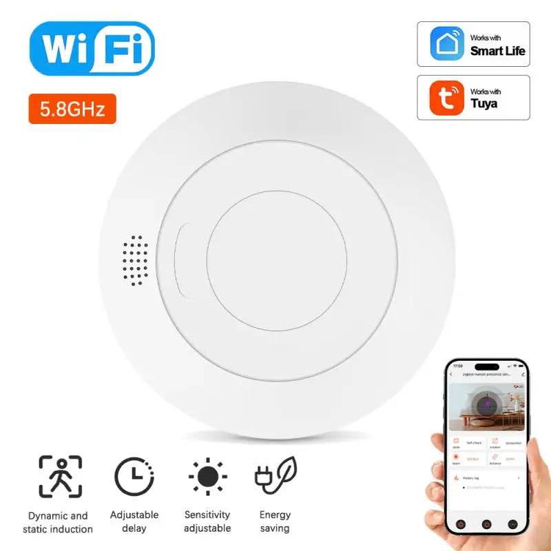 3.0 WIFI Mm Wave Human Presence Detector 5.8 / 24G Smart Micro Motion Sensing Security Radar Tuya / eWelink PIR Motion Sensor