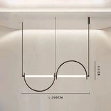 Minimalist LED Hanging Chandelier - Modern Pendant Light for Living Room & Office