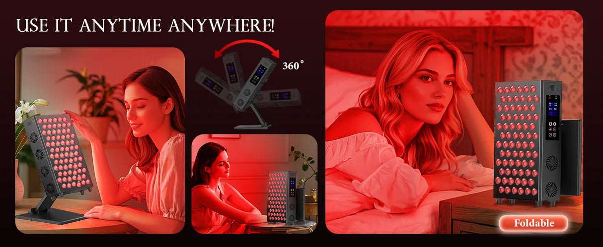 New Red Desktop LED Beauty Lamp with Infrared Therapy Home Use Beauty Equipment LED Therapy Panel