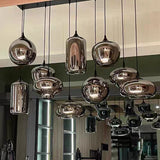 Modern LED Glass Ball Pendant Lamp for Living Room Bedroom Dining Kitchen - Indoor Hanging Chandelier Home Decor Light