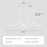 Modern LED Pendant Light Nordic Gold Hanging Chandelier For Tubular Restaurant Kitchen Office Coffee  Indoor Decorative Lamps