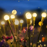 Upgraded Solar Powered Firefly Garden Lights (Outdoor IP65 Waterproof) - Swaying Starburst Fairy Lights for Backyard, Patio & Pathway Decoration