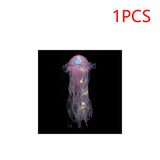 5PCS Jellyfish Hanging Night Light Lamp - Battery-Operated Bedroom Atmosphere Decor