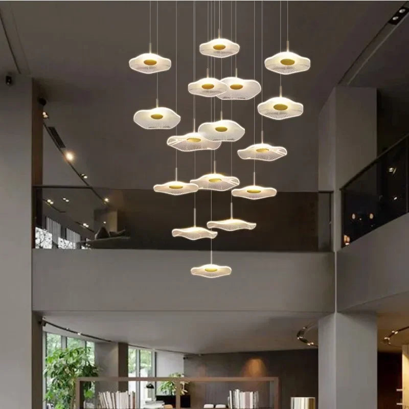 Designer Led Pendant Lamps Acrylic For Living Dining Room Staircase Chandelier Home Decor Accessories Hanging Lighting Fixtures
