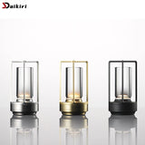 Aluminum Alloy Crystal Lamp LED Rechargeable Touch Table Lamp Restaurant Decoration Atmosphere Night Light Camping Creative Lamp