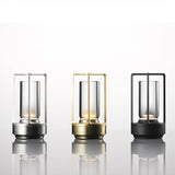 Aluminum Alloy Crystal LED Table Lamp - Rechargeable Touch Atmosphere Night Light