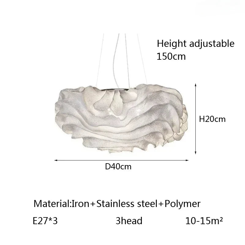 Art Deco Shop Restaurant Chandeliers Modern Creative Cloud Pendant Lights Living Room Bedroom Hanging Lamps for Room Decor LED