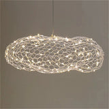 Danish Mesh Cloud Iron Restaurant LED Ceiling Pendant Lights Golden for Dinning Living Room Hanging Luminar Lamp Home Decor Lamp