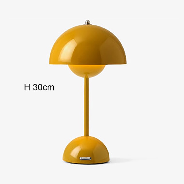 E2 New Mushroom Flower Bud Rechargeable LED Table Lamps Desk Light For Bedroom Dining Touch Night Light Simple Modern Decoration