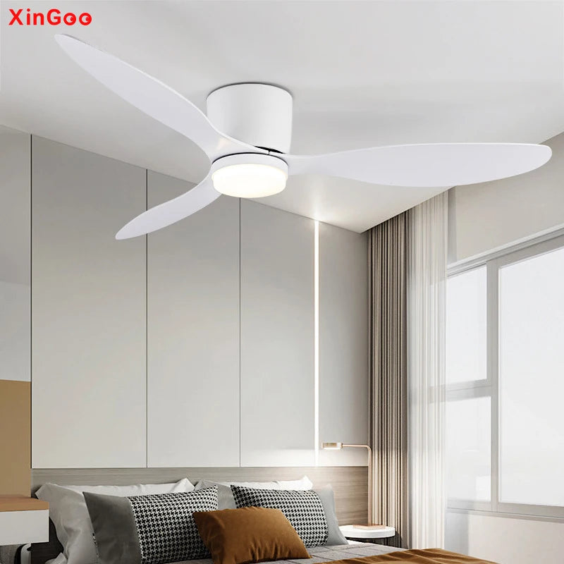 Ceiling Mounted Fan Light Intelligent Ceiling FanLamp Bedroom Restaurant Household Lowfioor Electric Fan CeilingLamp Nordic Style