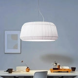 Nordic Fabric Art Annular LED Pendant Light (60cm/80cm) - Modern Simple Ring Ceiling Chandelier Lamp Fixture for Living Room, Bedroom & Hotel Decor