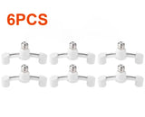 E27 Light Socket Splitter Adapter (2-in-1 Dual Head) - E27 Screw Lamp Base Extender & Converter Bulb Holder
