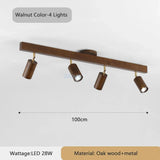 2026 Nordic Walnut Wood Ceiling Chandelier For Living Room Dining Room Aisle Entrance Corridor Lamps With Spotlights For Wall Pi