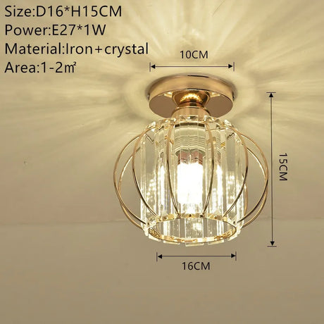 Nordic Modern K9 Crystal Ceiling Lights Indoor Ceiling Lamp Hallway Stairs Bedroom Lustre's Dining Room Fixtures Home Decors