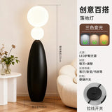 Italian Designer Black Wrought Iron Floor Lamps White Acrylic Ball Lampshade Living Room Bedroom Restaurant Study Standing Light