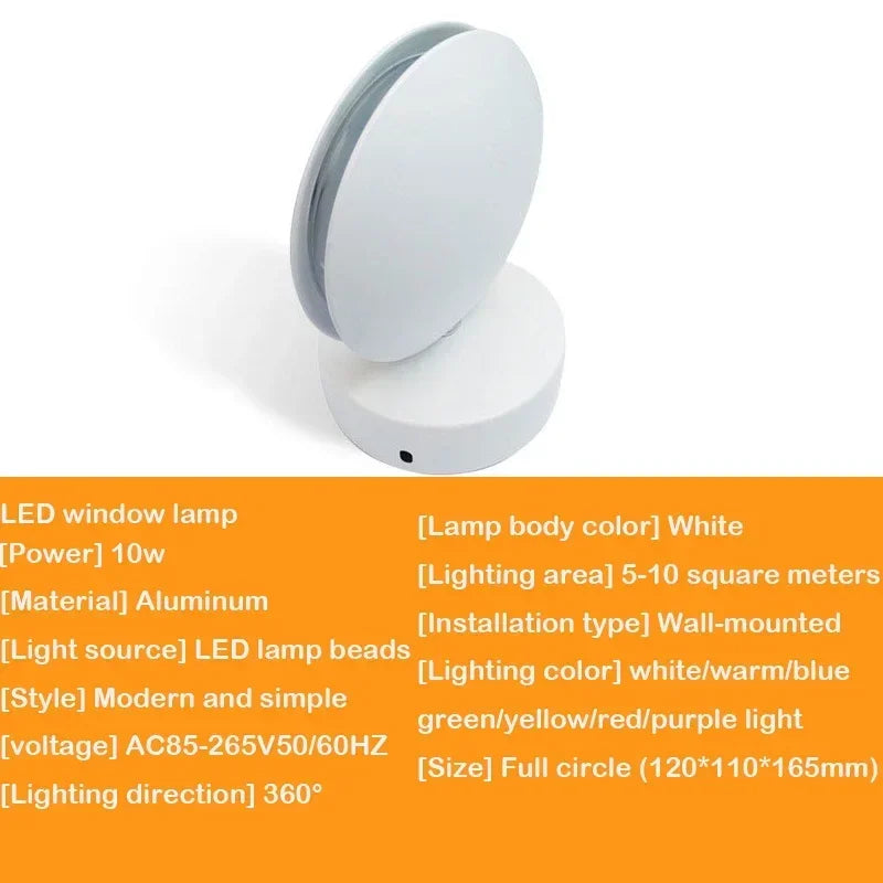 2025 NEW 360Degree 10W RGB LED Window Sill Door Frame Wall lamp With Remote Hotel KTV Corridor Aisle Beam Ray Line Wall Lamps