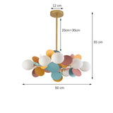 Pendant Lamp Glass Ball Ceiling Hanging Light Suspension for Bedroom Dining Living Room Kitchen