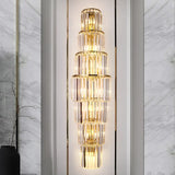 Luxury Hotel Lobby Large Big Crystal Wall Lamp for Club Hall Villa Living Room Bedroom Office Banquet Indoor Lighting Fixtures