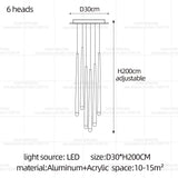 Modern LED Long Staircase Chandelier - Luxury Villa & Attic Hanging Lamp