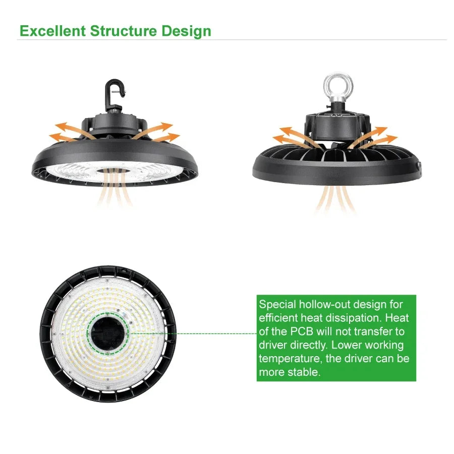 New Design High Lumen Commercial Garage Light Die Cast Aluminum Dimmable
