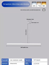Modern Minimalist Line Led Chandeliers Lamp for Living Room Dining Room Bedroom Pendant Lights Tube Kitchen Room Decor Lighting