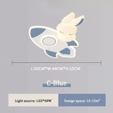 Modern Cute Children's Room Ceiling Lights LED White Rabbit Light Simple Cartoon Princess Room Little Girl Bedroom Decor Ceiling