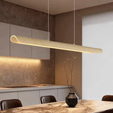 Song Dynasty Aesthetic White Wax Wood Restaurant Chandelier Tea Room Straight Line Office Desk Chandelier