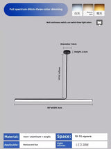 Modern Minimalist Line Led Chandeliers Lamp for Living Room Dining Room Bedroom Pendant Lights Tube Kitchen Room Decor Lighting