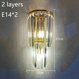 Luxury Crystal LED Wall Lamp - Sconce Light Fixture for Villa, Club, Banquet Hall, Living Room Background & Corridor