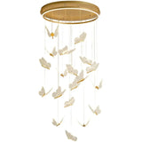 Butterfly Acrylic LED Pendant Chandelier Bedroom Bedside Background Hanging Ceiling Light Fixture