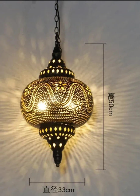 Southeast Asia Moroccan Retro Vintage Industrial Wall Lamp LED E27 Gold Luster's Iron Art Decorative Wall Mounted Restaurant Store