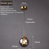 Modern Luxury Metal Chandelier Nordic Creative LED Glass Pendant Lamp Living Room Dining Room Bedside Simple Small Hanging Lamp