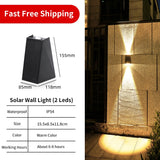 LED Solar Wall Light Up And Down Solar Lamp Outdoor Waterproof for Garden, Villa, Courtyard Porch, Landscape Decorative Luminous