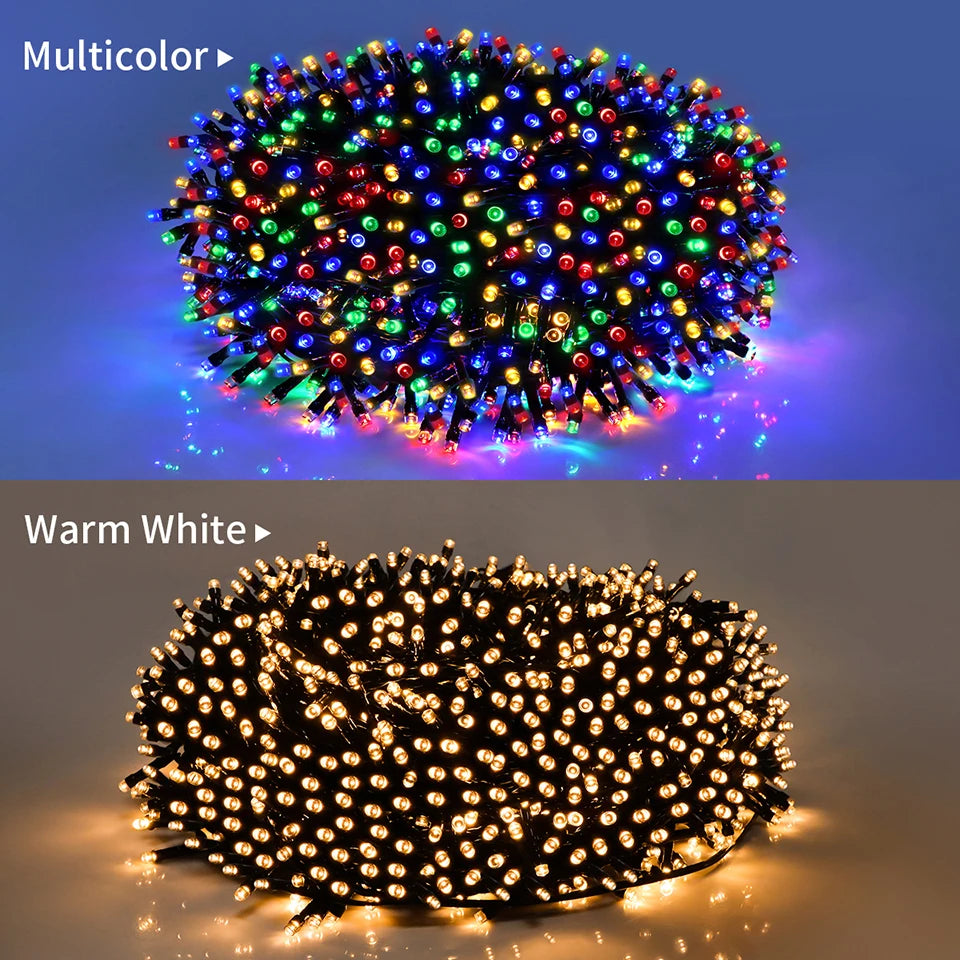 10M-100M Led Light String Street Garland Fairy Light 110V 220V Waterproof Outdoor Garden Party Wedding Christmas Decoration Lamp