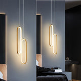 Good packing Two rings black or gold led pendant light for indoor place hanging lamp emitting warm white or white