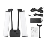 Flexible Double Arms LED Fill Light Bi-color Dimmable LED Video Light 3 Lighting Modes with Phone Holder for Makeup Live Stream