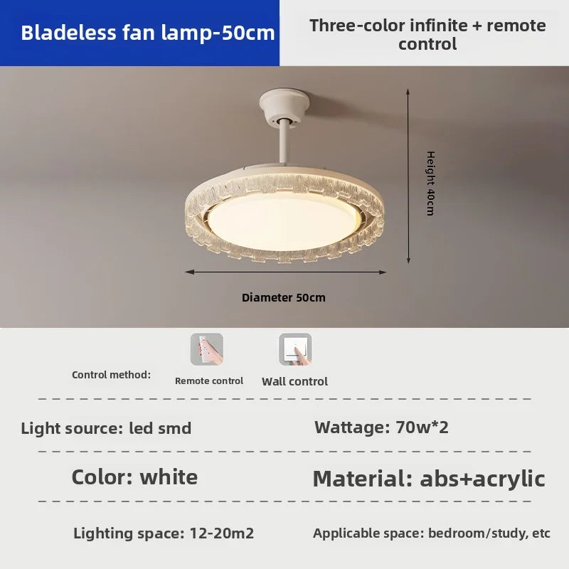 2026 Invisible Leafless Fan Light - Modern Eye Protection Ceiling Fan for Bedroom