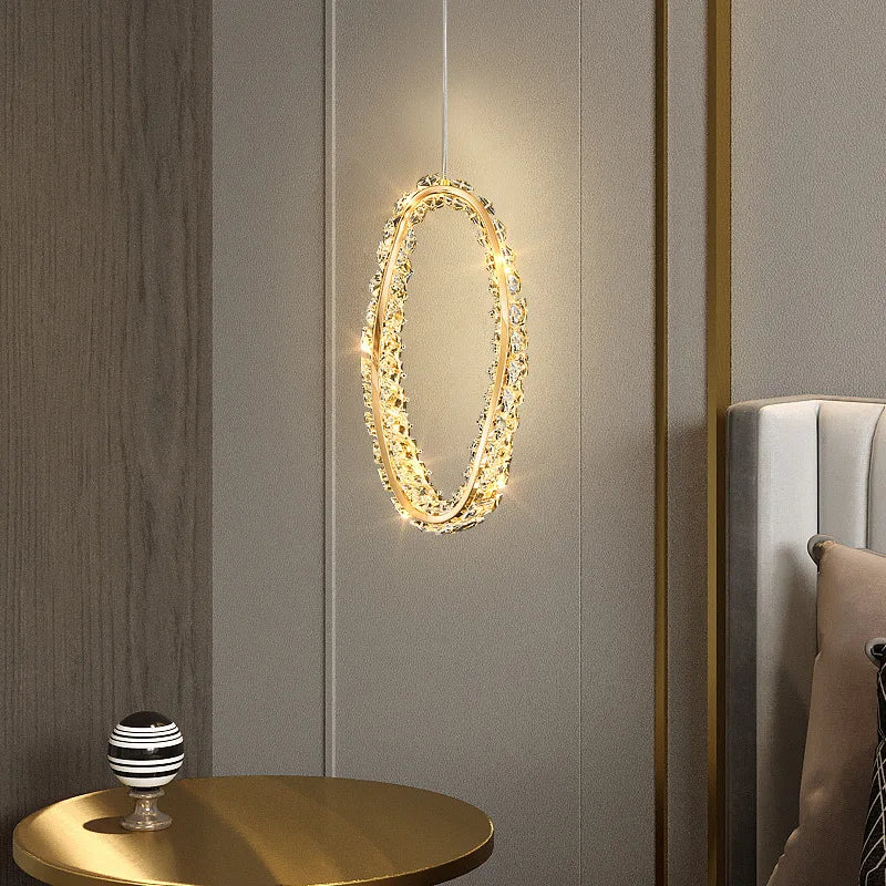 Small Crystal Modern Chandeliers for Dining Table Decors Golden Luxury Hanging Lamps for Ceiling Home Lighting Fixture LED Luster's