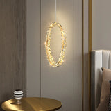 Small Crystal Modern Chandeliers for Dining Table Decors Golden Luxury Hanging Lamps for Ceiling Home Lighting Fixture LED Luster's