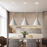 Loft Modern Pendant Light Wood Nordic Hanging Lamp Kitchen Lighting Fixture Industrial Chandelier Hanglamp Living Room Luminaire