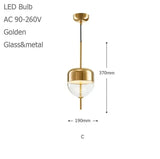 2026 Modern Simple Lake Blue Gradient Glass Pendant Lamp Designer Model Room Bedroom Restaurant Bar LED Chandelier Home Decor Li