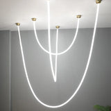 Nordic Hose Led Chandelier for Dining Living Room Center Table Kitchen Bedroom Pendant Lamp Minimalist Decor Lighting Lusters