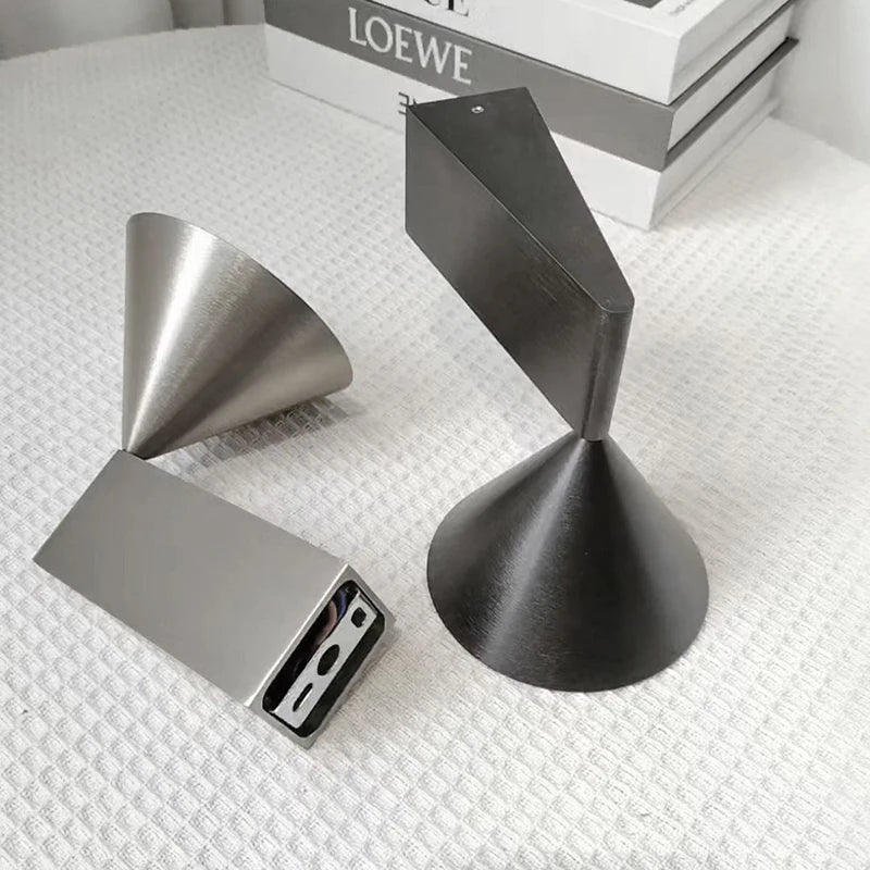Italian Designer's Minimalist Aluminum Bedside Wall Lamp Corridor Staircase Background Wall Conical Geometric Warm Wall Lamp