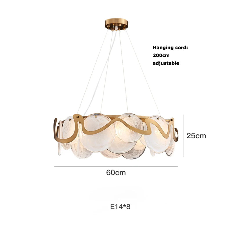 Modern Internet Celebrity Living Room Art Pendant Light Luxury Minimalist Glass Lamp Bedroom Dining Room Long Pendant Light