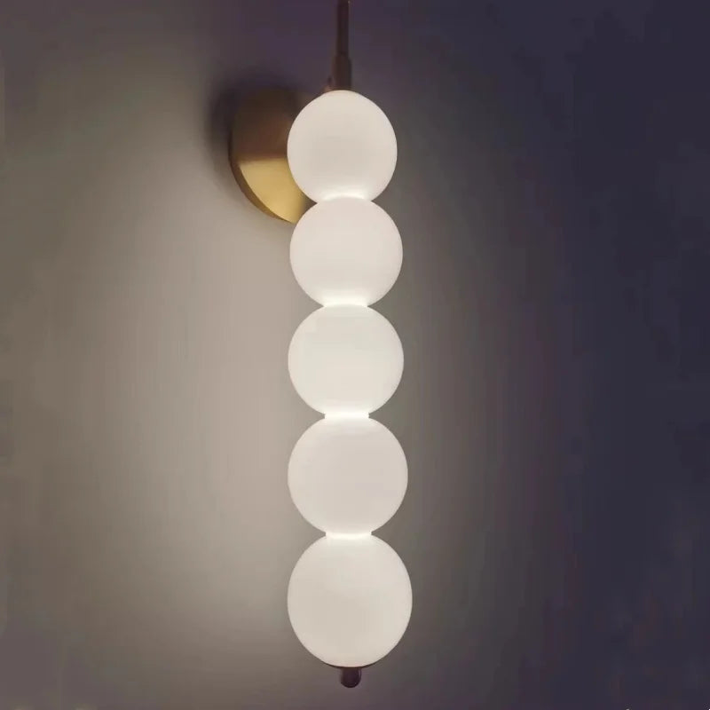 Wall Lamp Bedroom Nordic Minimalist Glass Lamp for Corridor Living Room Background Wall Light