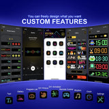 Programmable RGB LED Car Sign - Bluetooth App Scrolling Advertising Display