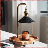 American Retro Candle Warmer Lamp (Dimmable, Temperature Regulating) - Ins Style Glass Aromatherapy Melting Wax Table Lamp & Night Light for Home Decor & Gifts