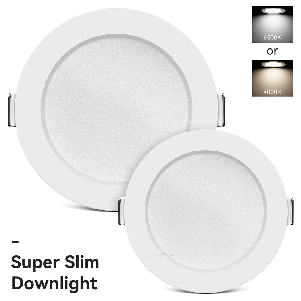 10PCS LED Downlight Recessed Ceiling Lamp 7W 9W 12W 20W Two-color White/Warm White Led Spotlight AC 220V