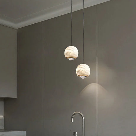 Natural Marble Led Pendant Lights Nordic Design Stone Chandelier Bedroom Study Living Room Decors Home Indoor Minimalist Hang lamp